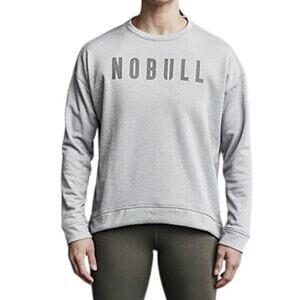 NoBull Women's Pullover Heathered Gray‎ Relaxed Fit Sweatshirt Size XS